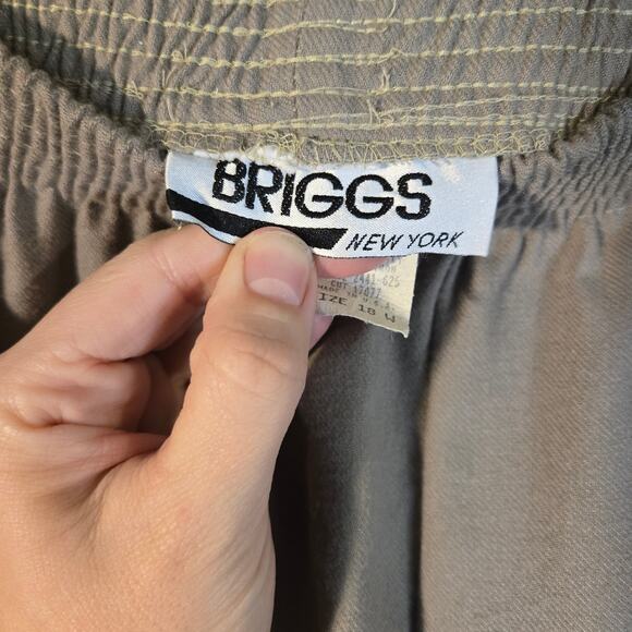 Briggs New York 18W Light Brown/Khaki/Tan Pull On Pants/Trousers [0458] - Picture 6 of 8